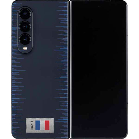 France Soccer Flag Galaxy Z Fold4 5G Skin